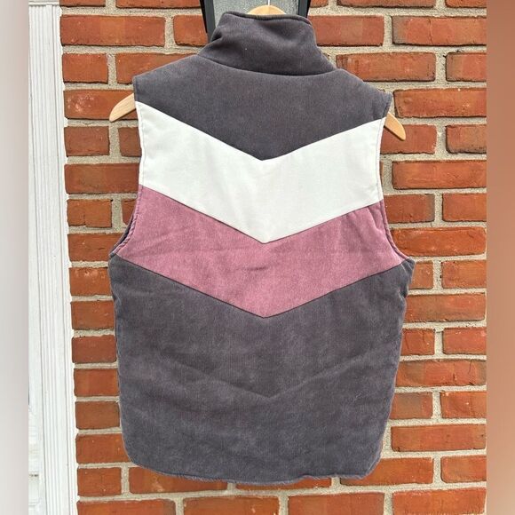 Staccato Purple Chevron Lightweight Corduroy Vest - Picture 5 of 8